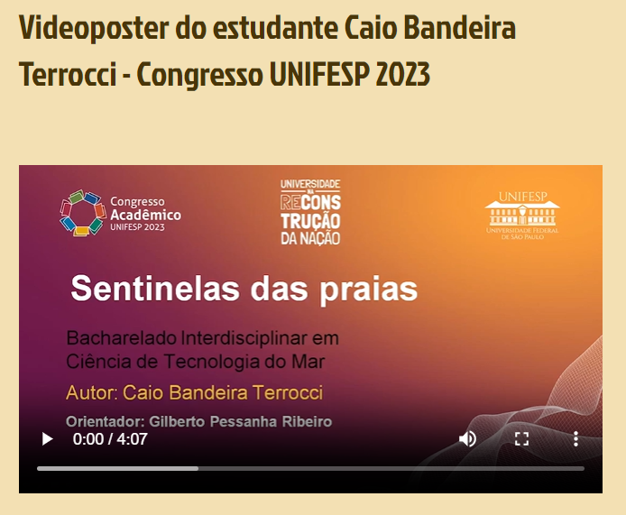 Caio video poster Congresso UNIFESP 2023